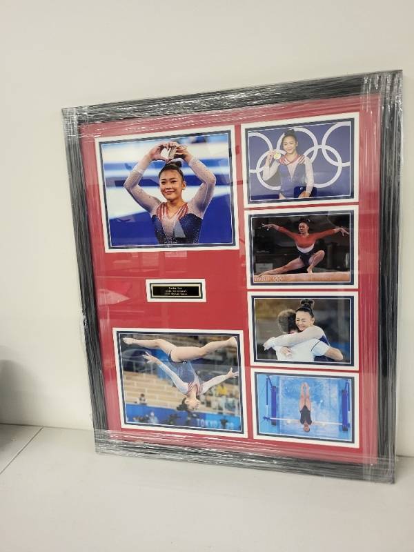 lot 26S image: Sunisa Lee Gold All-Around 2020 Olympic Games Framed Photo Collage