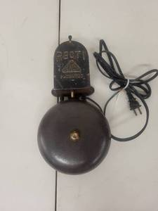 lot 5P image: Vintage Recti Edwards 1872 Patented Electric Bell with Cord