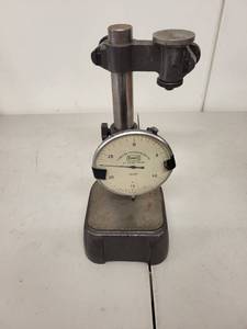 lot 6P image: Tumico Dial Indicator Stand with Tubular Micrometer Co. Gauge