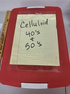 lot 16P image: Collection of 1940s and 1950s Celluloid Vanity and Decor Items