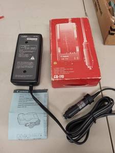 lot 29P image: Canon CB-110 Car Battery Adapter with Original Box and Manual