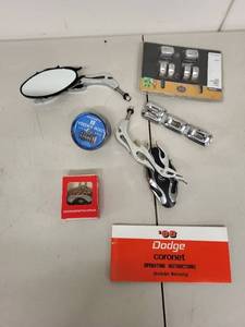 lot 54P image: Automotive and Motorcycle Accessory Lot with Coca-Cola Opener and 68 Dodge Coronet Manual