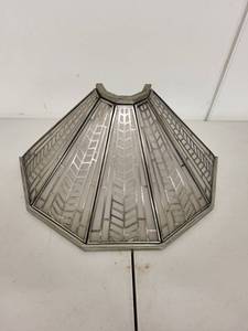 lot 66P image: Art Deco Style Glass and Metal Lamp Shade
