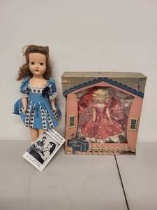 lot 74P image: Pair of Vintage Dolls Heddi Stroller Head Turning Walking Doll and Boxed Lady Alice Doll