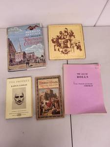 lot 94P image: Collection of 5 Vintage and Antique Books Including The Prophet and History Titles