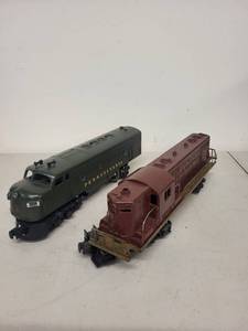 lot 103P image: Set of 2 Vintage Pennsylvania Railroad Model Train Locomotives