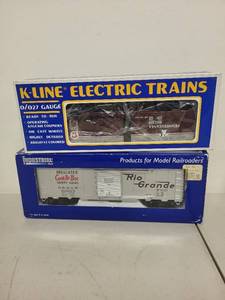 lot 106P image: O027 Gauge Model Train Cars - K-Line Pennsylvania and Industrial Rail Rio Grande