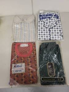 lot 117P image: Set of 4 Vintage Men��s Shirts and Sportswear in Original Packaging