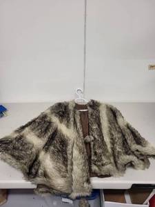 lot 121P image: Vintage Faux Fur Cape with Brown Lining
