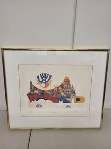 lot 126P image: Framed Limited Edition Print Jerusalem Gate by Elgi A with Certificate