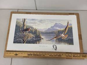 lot 135P image: Building The Future Osprey Art Print by Frank Mittelstadt