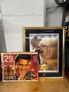 lot 5CL image: Elvis Presley Collection Framed Wall Art and Decorative Clock