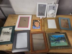 lot 1AW image: Collection of 10 Assorted Picture Frames Including IKEA Tolsby 4x6