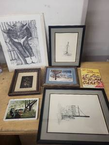 lot 11AW image: Collection of 7 Framed Art Prints and Paintings Including Limited Editions