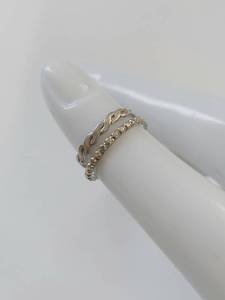lot 35Q image: Set of Two Sterling Silver Stacking Rings