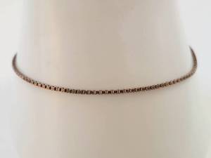 lot 48Q image: Vintage Sterling Silver Box Chain Bracelet