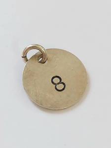 lot 70Q image: Round Sterling Silver Pendant with 8 Engraving