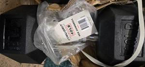 Lot of a pair of 40LB Rubber Hex Dumbbells ( NEW)