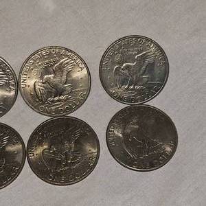 lot 3 image: 10 Qty Ike Silver Dollars 1971,1972,1974