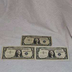 lot 18 image: 3-1957  $1 Silver Certificates