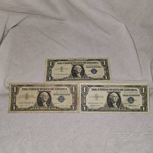 lot 57 image: 3-1957 $1 Silver Certificates