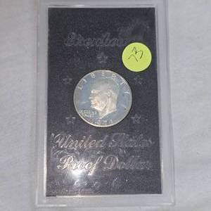 lot 73 image: 1971S Eisenhower US Proof $1, 40% silver