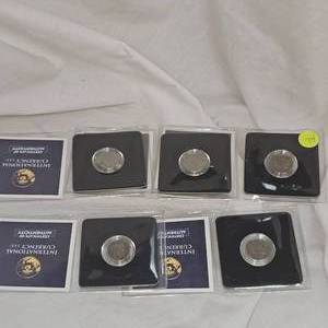lot 74 image: 5 Buffalo Nickels in C.O.A. Sleeves, Very Nice