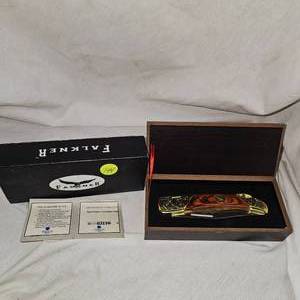 lot 144 image: Falkner Bass GoldCherrywood Knife