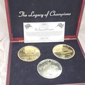 lot 91 image: Dale Earnhardt-Legacy of Champions 3 Coin Proof Set, each weighing 1 pound