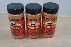 lot 84 image: 3 Plowboys BBQ Bovine Bold Rub - 14oz