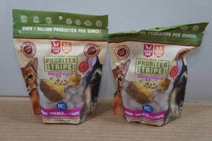 lot 104 image: 2 Boss Pro Bites with Tripe Pork Dog and Cat Treats