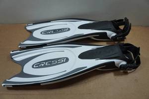 lot 163 image: Cressi Frog Plus Adult Open Heel Scuba Diving Fins - ML