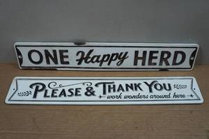 lot 188 image: 2 Novelty Metal Street Signs