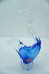 lot 5 image: Murano Sommerso Art Glass Rooster Sculpture