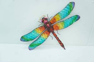 lot 41 image: Metal Dragonfly Wall Decor NEW with Tags. 26x 17