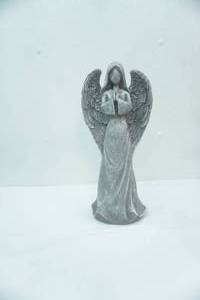 lot 75 image: Cast Stone Angel Statue in Praying Pose 16 tall by 7 wide