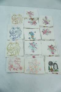 lot 90 image: 13 Embroidered Dish Towels NEW
