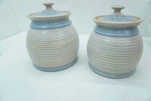 lot 138 image: Studio Pottery Lidded Jars