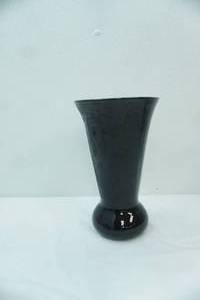 lot 144 image: Paden City #184 Ebony Black Glass Lela Bird Etched 10 Vase