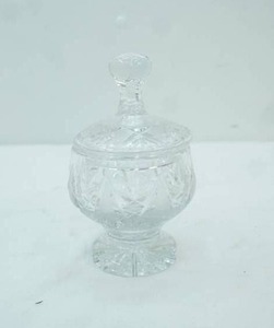 lot 213 image: Vintage Crystal Candy Dish with lid,6