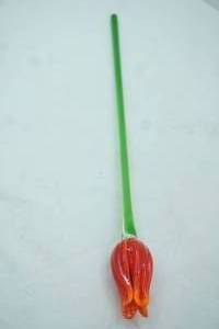 lot 242 image: Art Glass Flower, Hand-Blown