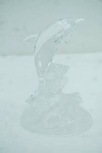 lot 189 image: Cristal dArques Lead Crystal Dolphin Figurine