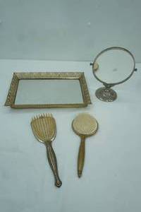 lot 266 image: Vintage Vanity Mirrors and Brushes