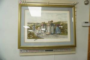 lot 284 image: Framed Print. The Berry Pickers by Jennie Augusta Brownscombe