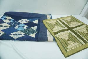 lot 339 image: Quilted Afghan and Table Centerpiece