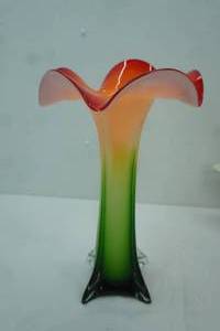 lot 366 image: Vintage Murano Art Glass Vase. Jack-in-the-Pulpit