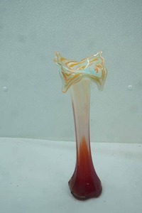 lot 374 image: Vintage Murano Jack-in-the-Pulpit Hand-Blown Glass Vase
