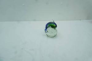 lot 413 image: Dolphin on Bullicante Orb. Hand-Blown 5tall