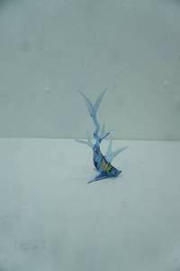 lot 416 image: Murano Glass Fish Sculpture. (made in Italy sticker)