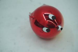 lot 438 image: Made in Italy. Vintage Italian Figural Glass Christmas Ornament. 5x3.5, mouth-blown glass